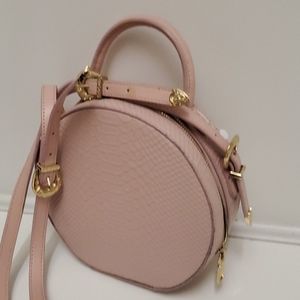 Python embossed round western style bag
